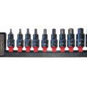 10PC 1/2" DVE INHEX SOCKET SET METRIC 4 - 19MM