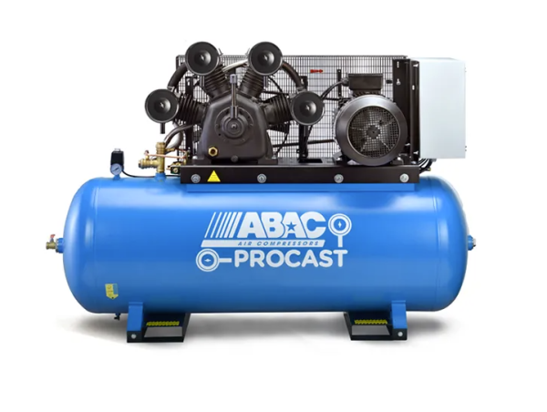 ABAC AIR COMPRESSOR, BELT DRIVE STATIONARY 3 PHASE, 15HP, 500LTR, FAD 1670 L/MIN