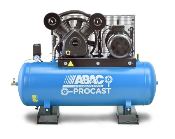 ABAC AIR COMPRESSOR, BELT DRIVE STATIONARY 3 PHASE, 5.5HP, 150LTR, FAD 750 L/MIN