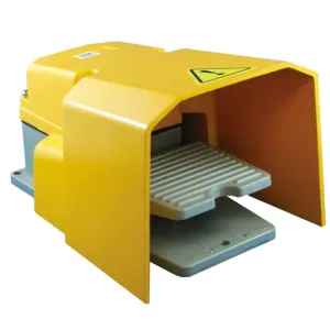 FOOT SWITCH, YELLOW, 1 PEDAL, ALUMINIUM BODY & GUARD, IP54, SINGLE PHASE