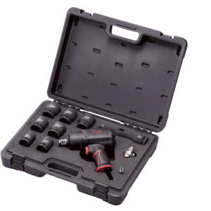 M7 IMPACT WRENCH KIT, COMPOSITE Q-SERIES, PISTOL STYLE, 3/4" DR, 1400 FT/LB, IN BLOW MOULD CASE WITH & SOCKETS AND 180MM EXTENSION