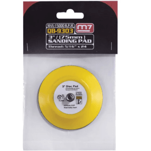 M7 BACKING PAD IN HANG PACK, 75MM DIAMETER WITH 5/16"-24 MALE THREAD TO SUIT QP-113 /QP-123 / QP-213 / QP-223