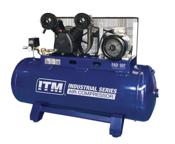 ITM AIR COMPRESSOR, BELT DRIVE STATIONARY 3 PHASE, 5.5HP, 200LTR, FAD 507 L/MIN