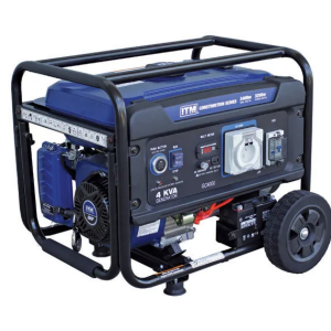 ITM 4KVA GENERATOR PETROL CONSTRUCTION, 3400 WATT PEAK ELECTRIC START W/REMOTE