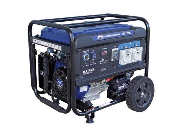 ITM 8.1KVA GENERATOR PETROL CONSTRUCTION, 6500 WATT PEAK ELECTRIC START W/REMOTE