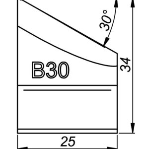 ITM EXTERNAL TOOL BIT, B30, 30 DEG X 34MM HIGH, TO SUIT PRO5PB BEVELLER