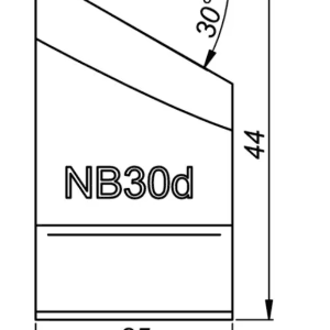 ITM EXTERNAL TOOL BIT,TiAIN COATED FOR STAINLESS STEEL, B30, 30 DEG X 44MM HIGH, TO SUIT PRO5PB BEVELLER