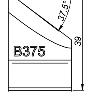 ITM EXTERNAL TOOL BIT, B375, 37.5 DEG X 39MM HIGH, TO SUIT PRO5PB BEVELLER