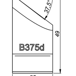 ITM EXTERNAL TOOL BIT, B375, 37.5 DEG X 49MM HIGH, TO SUIT PRO5PB BEVELLER
