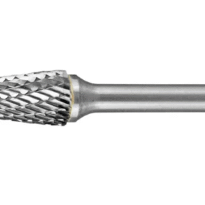 HOLEMAKER CARBIDE BURR, TAPERED RADIUS END, 1/4" X 5/8" HEAD, 1/4" SHANK DC