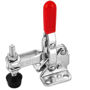 TOGGLE CLAMP, VERTICAL, FLANGED BASE, STRAIGHT HANDLE, 50KG CAP, 26MM REACH