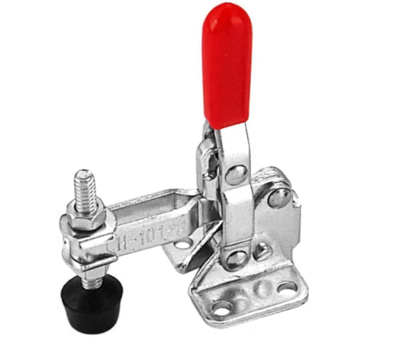 TOGGLE CLAMP, VERTICAL, FLANGED BASE, STRAIGHT HANDLE, 50KG CAP, 26MM REACH