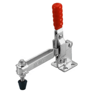 TOGGLE CLAMP, VERTICAL, FLANGED BASE, STRAIGHT HANDLE, 180KG CAP, 204MM REACH