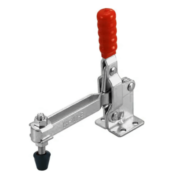 TOGGLE CLAMP, VERTICAL, FLANGED BASE, STRAIGHT HANDLE, 180KG CAP, 204MM REACH
