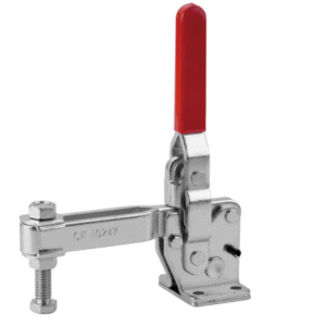 TOGGLE CLAMP, VERTICAL, FLANGED BASE, STRAIGHT HANDLE, 450KG CAP, 125MM REACH