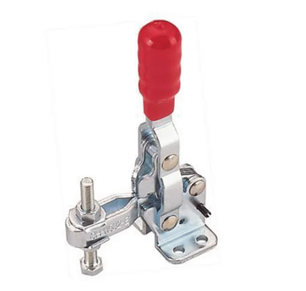 TOGGLE CLAMP, VERTICAL, FLANGED BASE, STRAIGHT HANDLE, 150KG CAP, 43MM REACH