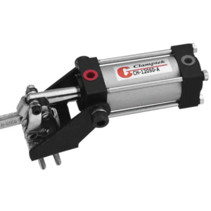 PNEUMATIC TOGGLE CLAMP,  FLANGED BASE, 91KG CAP, 35MM REACH