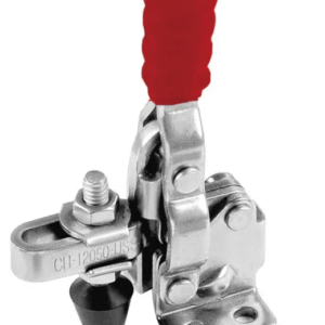 TOGGLE CLAMP, STAINLESS STEEL, VERTICAL, FLANGED BASE, STRAIGHT HANDLE, 91KG CAP, 33MM REACH