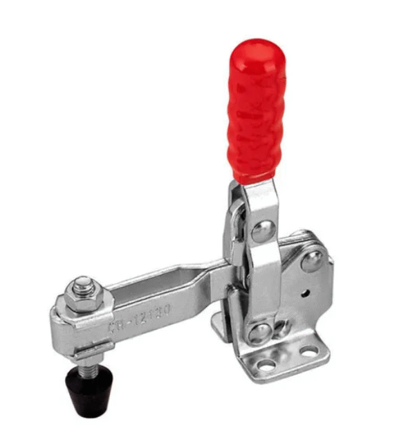 TOGGLE CLAMP, VERTICAL, FLANGED BASE, STRAIGHT HANDLE, 227KG CAP, 95.2MM REACH