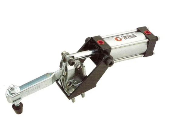 PNEUMATIC TOGGLE CLAMP,  FLANGED BASE, 227KG CAP, 88MM REACH