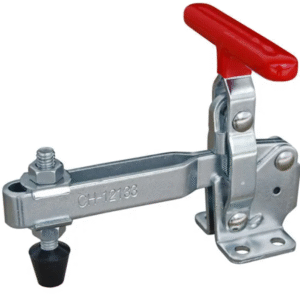 TOGGLE CLAMP, VERTICAL, FLANGED BASE, TEE HANDLE, 227KG CAP, 95.2MM REACH