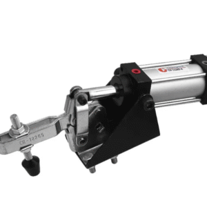 PNEUMATIC TOGGLE CLAMP,  FLANGED BASE, 340KG CAP, 92MM REACH