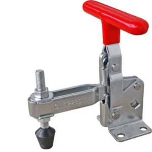 TOGGLE CLAMP, VERTICAL, FLANGED BASE, TEE HANDLE, 340KG CAP, 85.1MM REACH