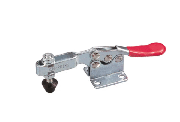 TOGGLE CLAMP, HORIZONTAL, FLANGED BASE, FLAT HANDLE, 90KG CAP, 56.2MM REACH
