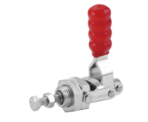 TOGGLE CLAMP, PUSH/PULL, THREADED COLLAR, STR HANDLE, 91KG CAP, 20MM STROKE