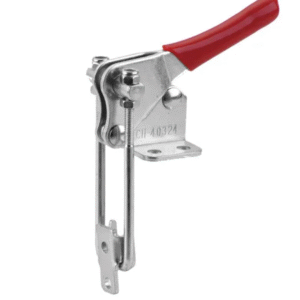 TOGGLE CLAMP, CORNER LATCH, FLANGED BASE, STR HANDLE, 225KG CAP, 78.5MM REACH