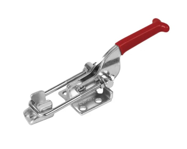 TOGGLE CLAMP, STAINLESS STEEL, LATCH, FLANGED BASE, STRAIGHT HANDLE, 900KG CAP, 115MM REACH