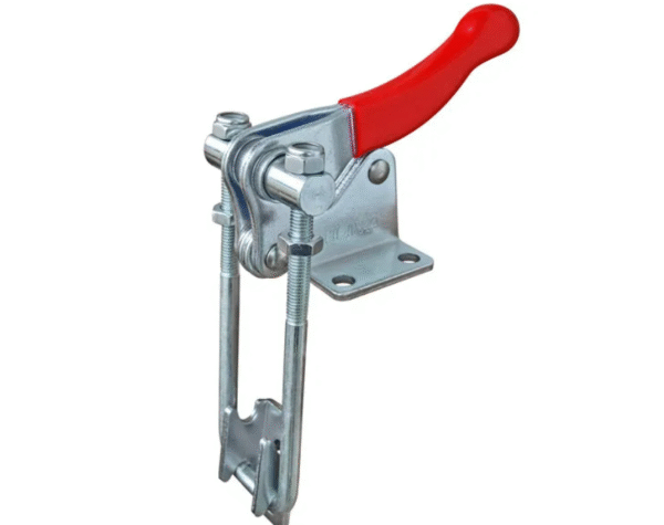 TOGGLE CLAMP, CORNER LATCH, FLANGED BASE, STR HANDLE, 900KG CAP, 154MM REACH