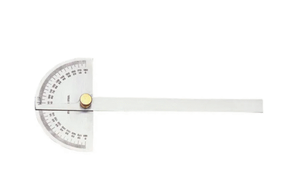 DP/6 GROZ DEGREE PROTRACTOR, ROUND HEAD, 150MM BLADE