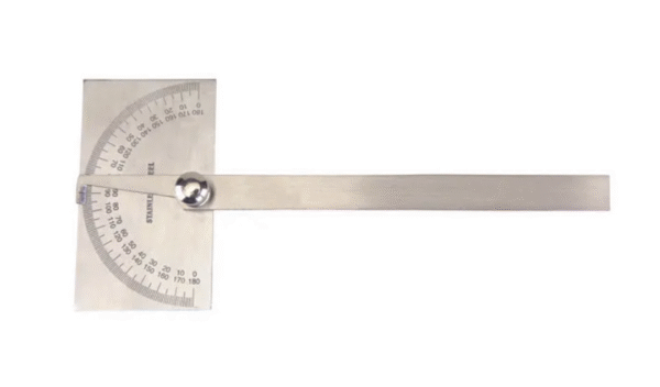 DP/R/6 GROZ DEGREE PROTRACTOR, RECTANGULAR HEAD, 150MM BLADE