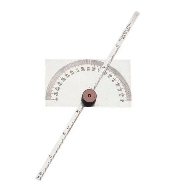 PDG/R/6 GROZ DEPTH GAUGE &  PROTRACTOR, RECTANGULAR HEAD, 150MM BLADE