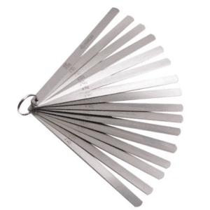 FLG/13/100 GROZ METRIC THICKNESS GAUGES (FEELER GAUGES), 0.05 - 1MM, 13 PCS STRAIGHT 13MM WIDTH LEAVES, 100MM BLADE LENGTH.