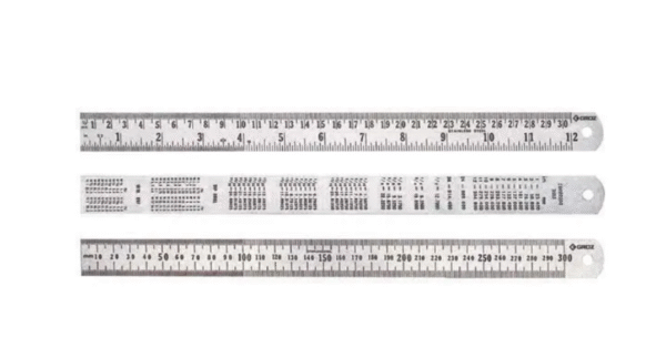 SR/12 GROZ STEEL RULE, IMPERIAL & METRIC, 300MM / 12"