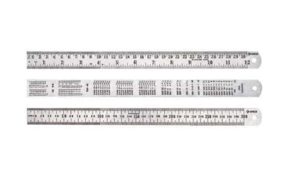 SR/450 GROZ STEEL RULE, METRIC, 450MM