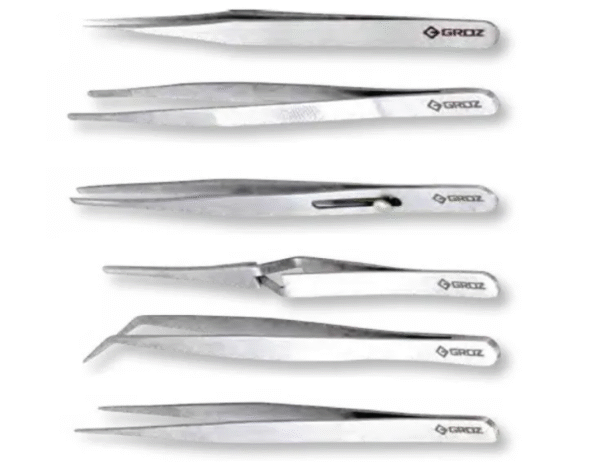 TWZ/ST-6 GROZ 6 PIECE TWEEZER SET