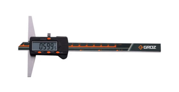 DDG/8 GROZ DIGITAL DEPTH GAUGE, WITHOUT HOOK, 0-8/0-200MM 0.0005/0.01MM, BASE DEPTH 4, FOUR BUTTONS