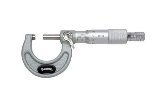 MM/3-4 GROZ OUTSIDE MICROMETER, 3-4, 0.0001, RATCHET STOP, PAINTED FRAME