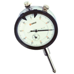 DLG/1-2 GROZ DIAL INDICATOR, 0-1/2 x. 001, 0-100, AGD2, WHITE FACE, LUG BACK