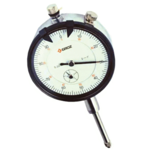 DLG/0-1 GROZ DIAL INDICATOR, 0-1 x. 001, 0-100, AGD2, WHITE FACE, LUG BACK
