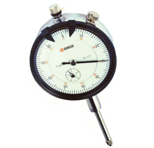DLG/0-1 GROZ DIAL INDICATOR, 0-1 x. 001, 0-100, AGD2, WHITE FACE, LUG BACK