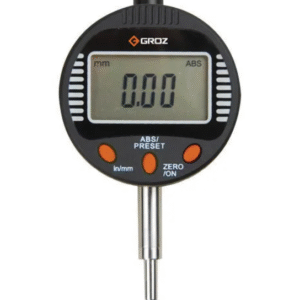 DGI/1 GROZ DIGITAL INDICATOR, 0-12.5MM/0-0.5,  RESOLUTION: 0.01MM/.0005, FIVE BUTTONS, WITH FLAT BACK AND LUG BACK, STEM: 8MM