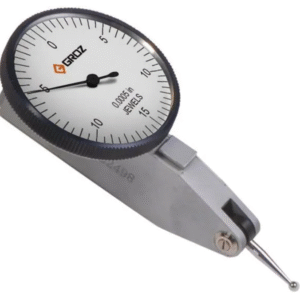 DTI/100M GROZ DIAL TEST INDICATOR,  WHITE FACE, 0.2MM, 0.002MM, 0-100-0, HORIZONTAL