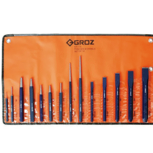 KIT/14/ST GROZ PUNCH & COLD CHISEL SET, 14 PCE