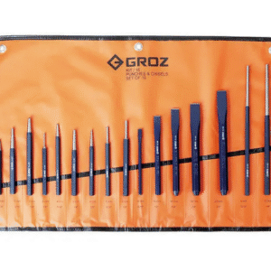 KIT/16/ST GROZ PUNCH & COLD CHISEL SET, 16 PCE