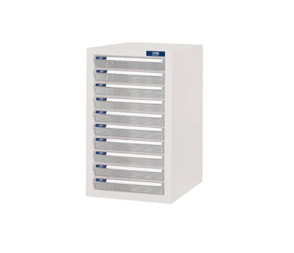 ITM PARTS CABINET, 10 DRAWERS A4, 275W x 340D x 482H