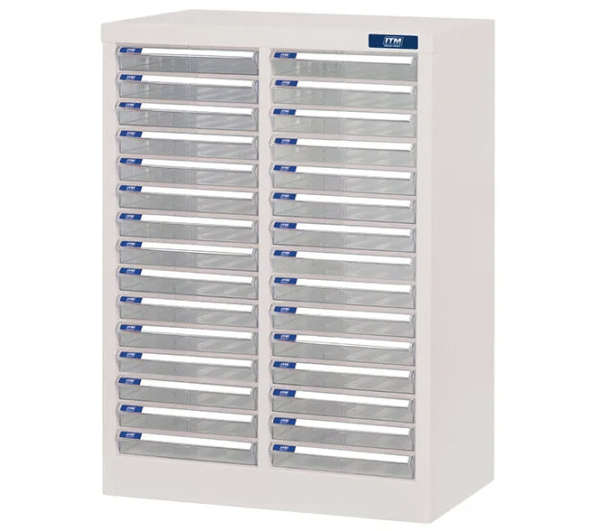 ITM PARTS CABINET, 30 DRAWERS A4, 543W x 340D x 738H